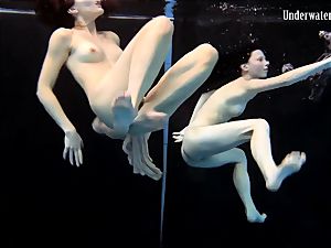 2 gals swim and get naked fantastic